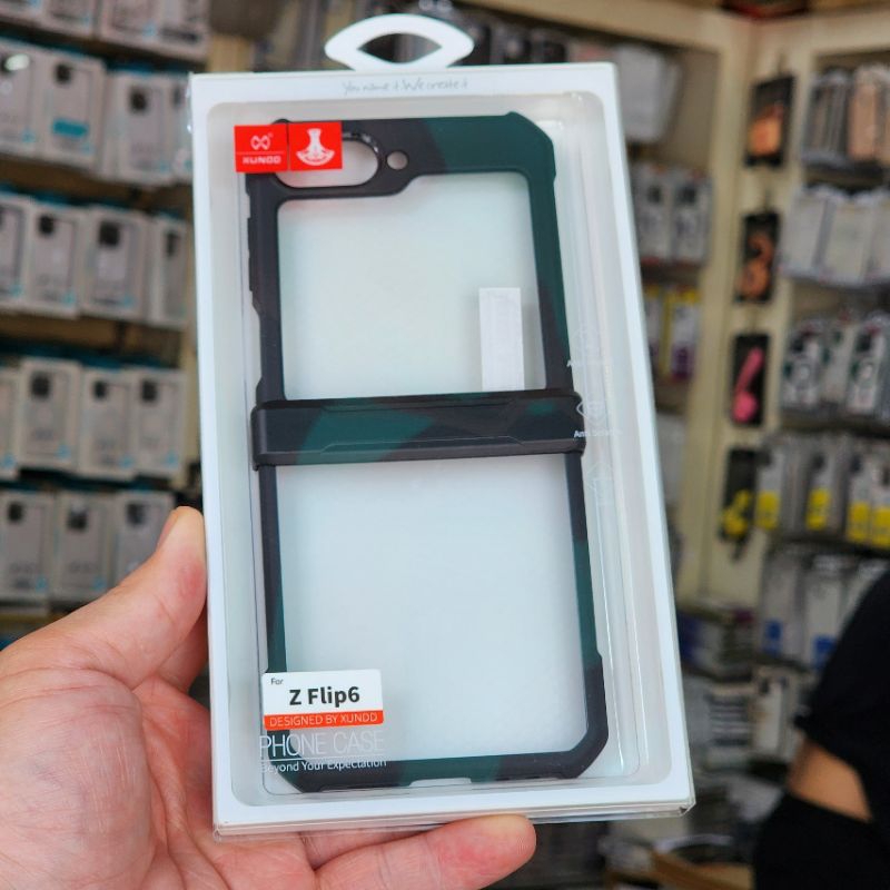 เคส Xundd สําหรับ samsung Z Flip 6,Z Flip 5,Z Flip 4,Z Flip 3 พร้อม tpu ด้านหลังด้านในกันกระแทก