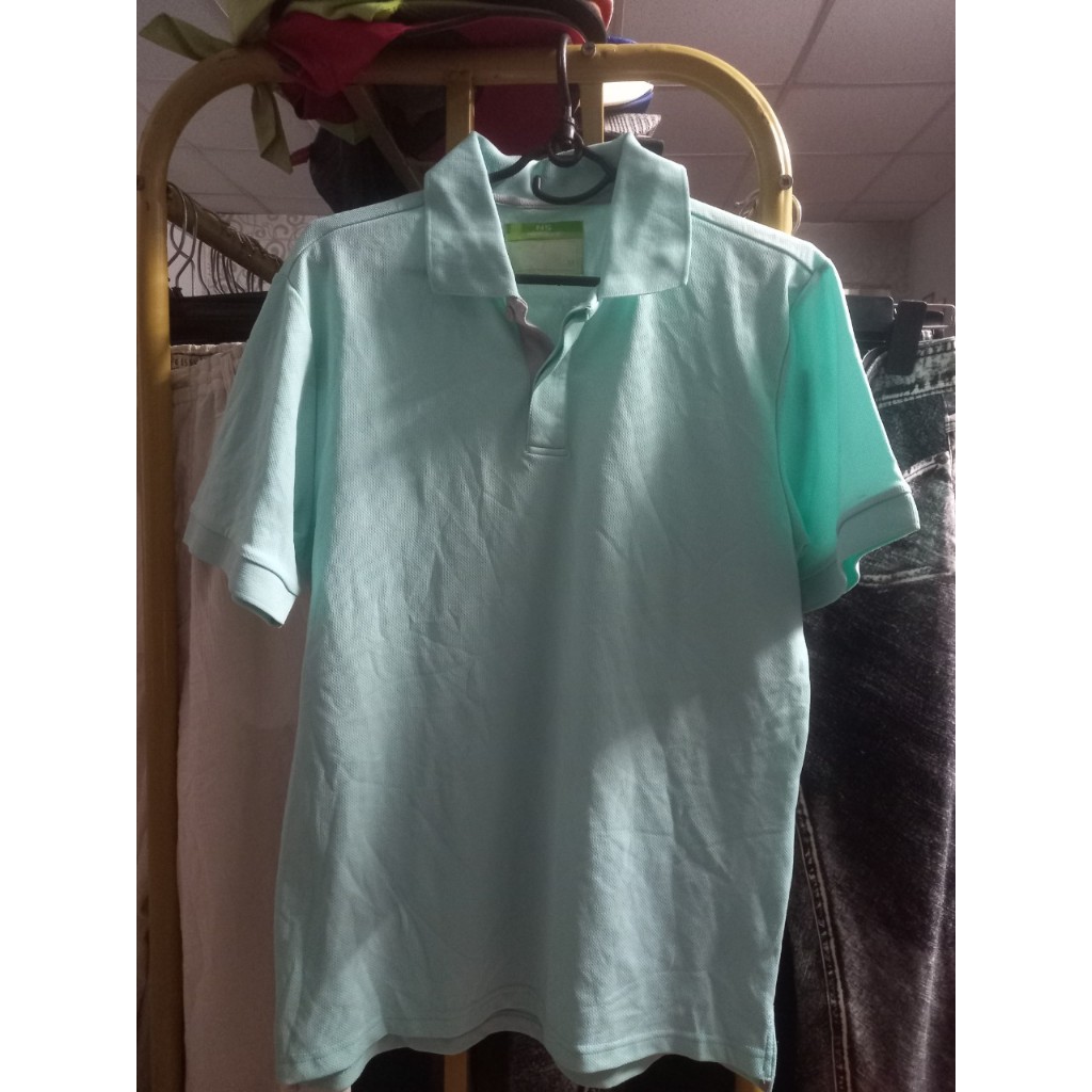 เสื้อยืดคอปกสีน้ําเงิน ไซส์ M MS06