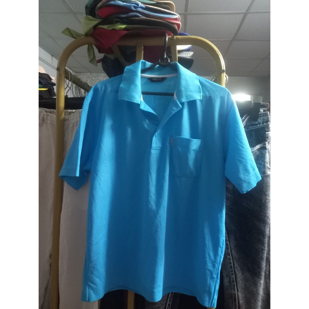 เสื้อยืดคอปกสีน้ําเงิน ไซส์ M MS11