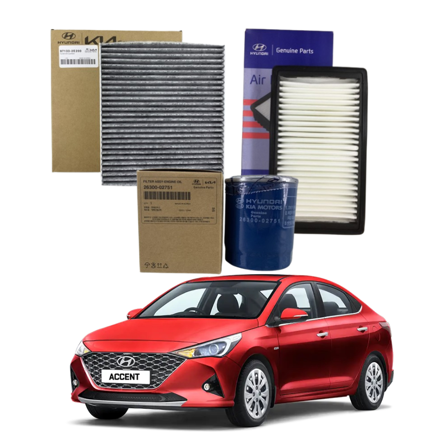 { Hyundai Accent } Combo Oil filter - กรองแอร์ - กรองแอร์เครื่องยนต์ Hyundai Accent