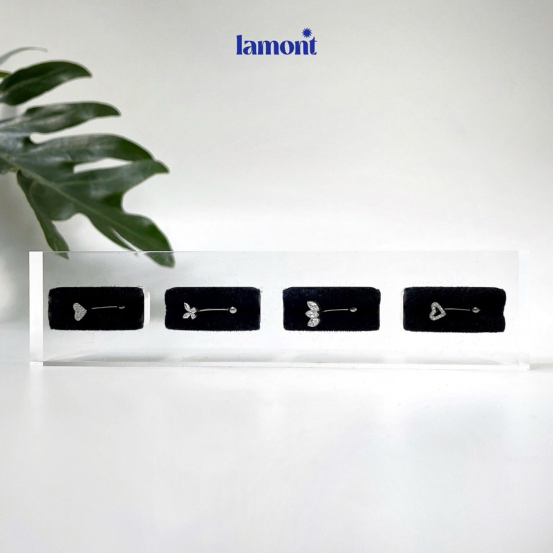 Rook Titanium White Stone Piercings (G23) • Lamontshop