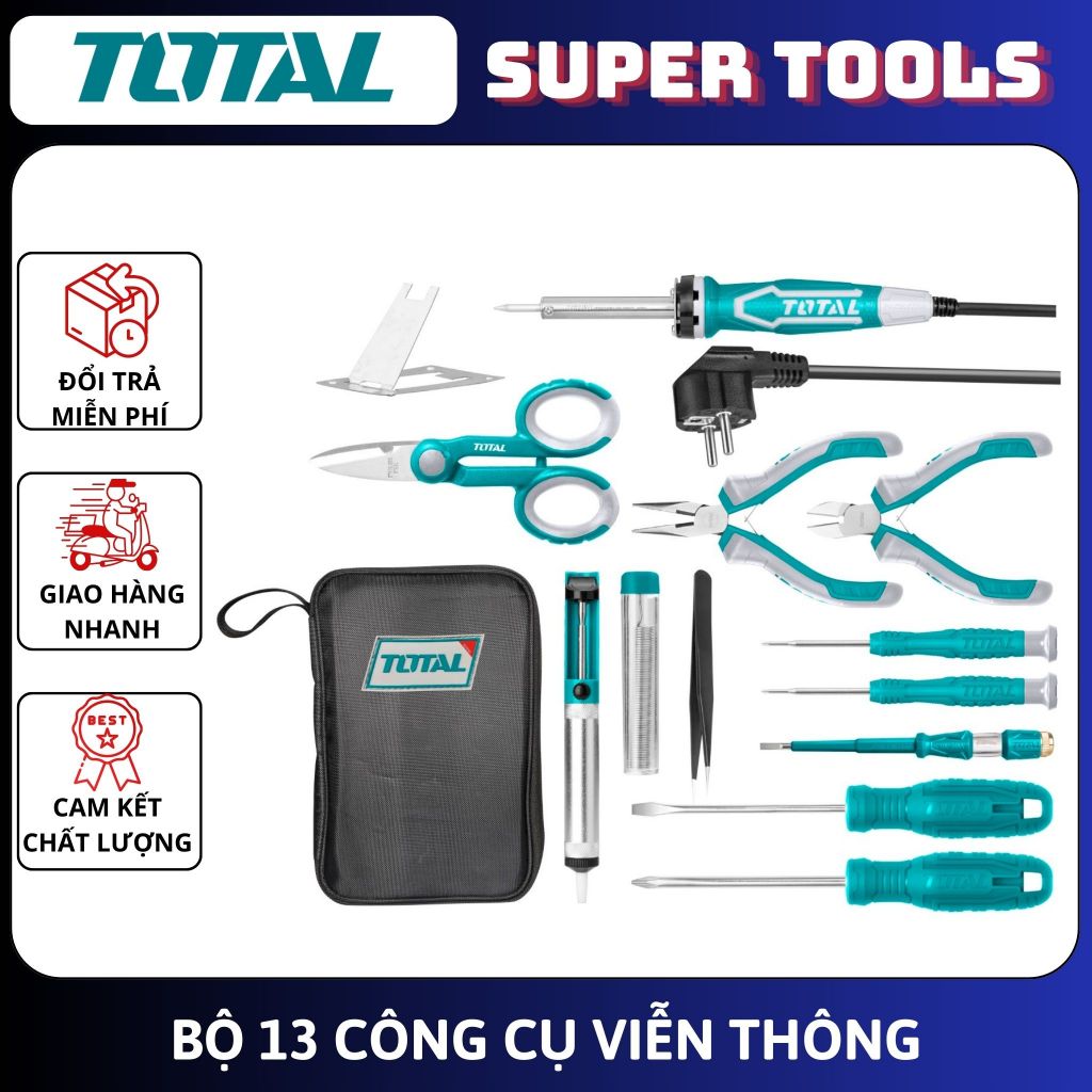 TOTAL TOTAL TOTALS ชุดเครื่องมือโทรคมนาคม 13 ชิ้น TKTTSK0132 <GENUINE>