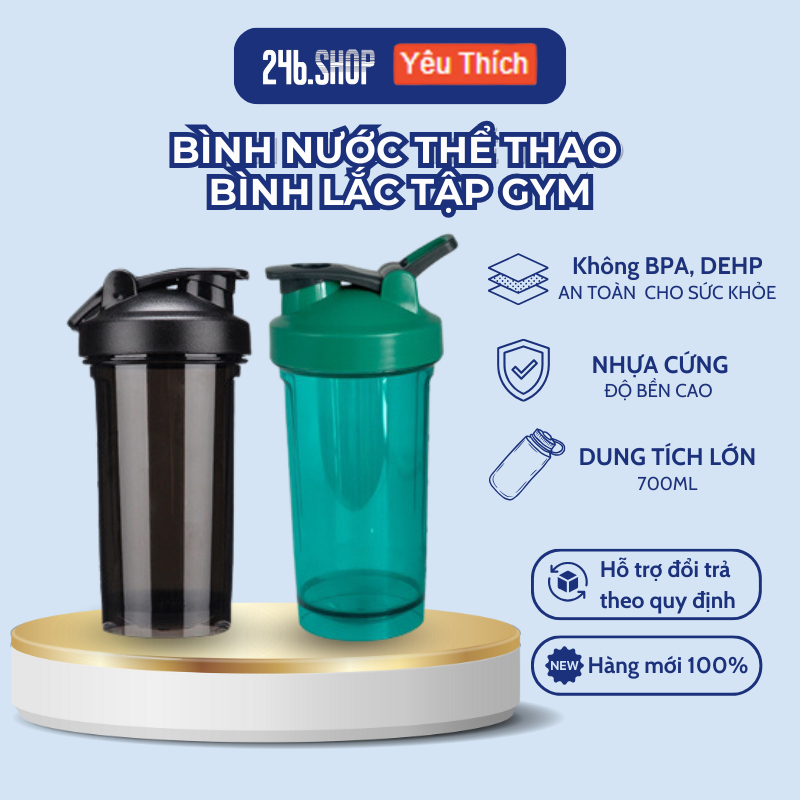 ขวดน้ํากีฬา Shake My Protein gym เชคเกอร์ 700ml พลาสติก PP คุณภาพสูง