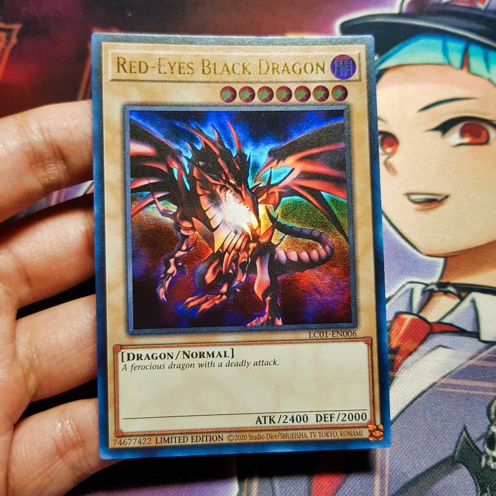 การ์ด Yugioh ของแท้ | แดง-ตา B. มังกร มังกร | LC01 Ultra Rare.