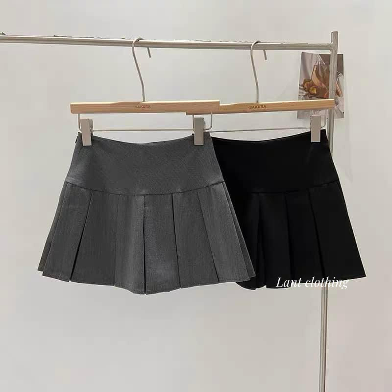 กระโปรงพลีทเอวสูง 0082