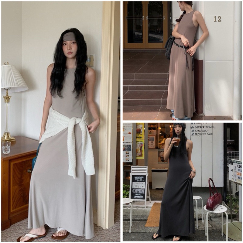 [Em.Cloud]Inbyin Long Straight T-shirt Dress 2343