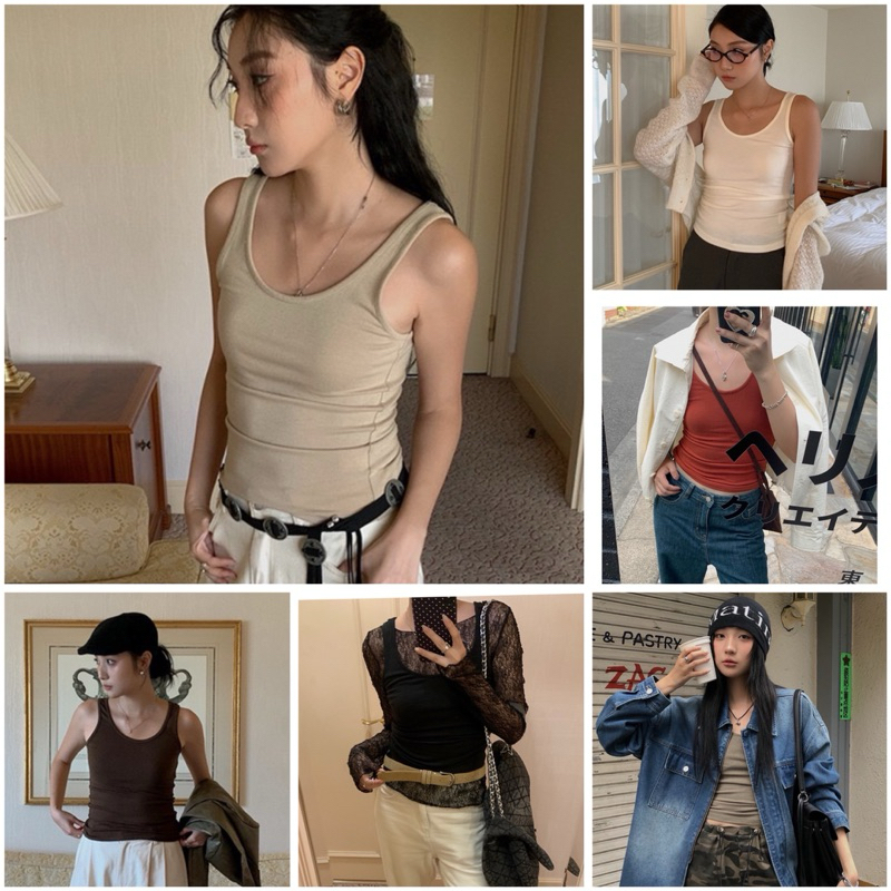 [Em.Cloud]Inbyin 2370 เสื้อกล้ามสายหลากสี