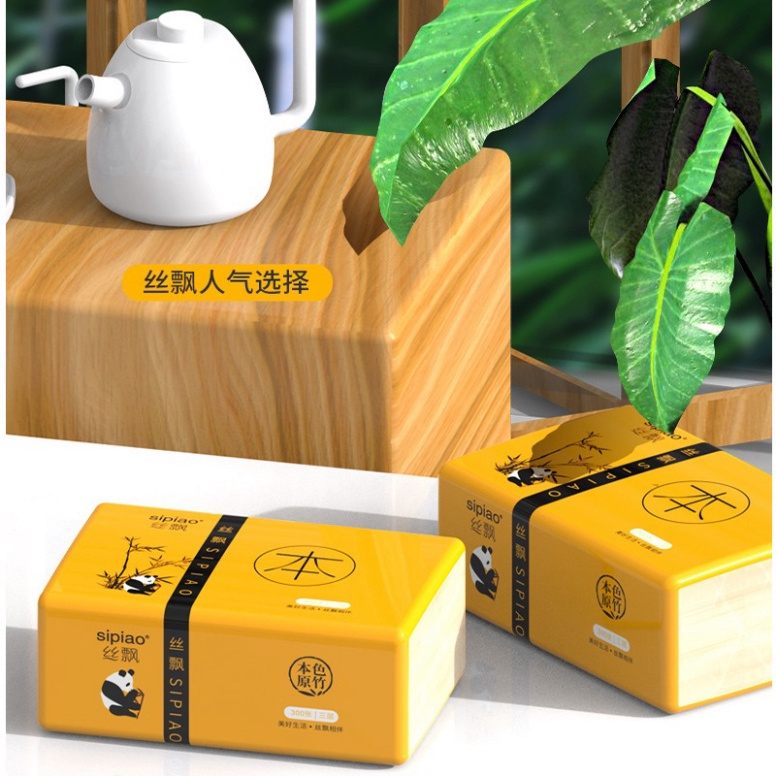 Sipao Panda Napkin Pack 300 แผ่น แพ็ค 300 แผ่น SIPAO ของแท้ SIPAO Japanese Panda Napkin Super Thin S