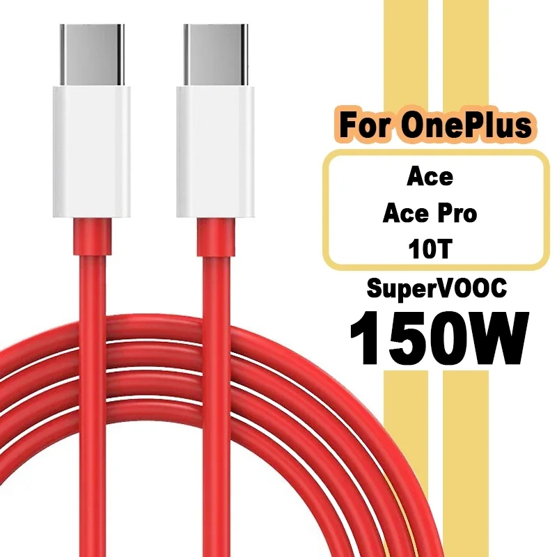 ของแท้ 150W SUPERVOOC USB Type C 8A สายชาร์จเร็วสําหรับ Oneplus Ace Pro 10R 10T Ace 3V 12R 12 เปิด