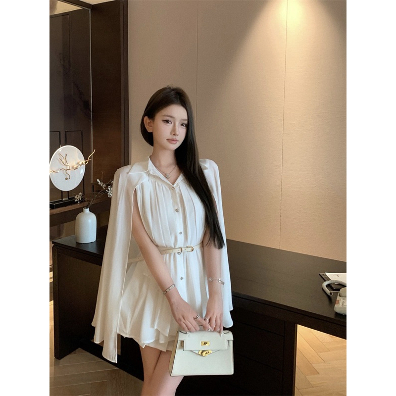 SC1 EXTREMELY BEAUTIFUL DRESS พร้อมเสื้อคลุมและเข็มขัดสําหรับ GOING OUT, PARTY, TRAVEL (BELTS LIKE WHITE MODEL)
