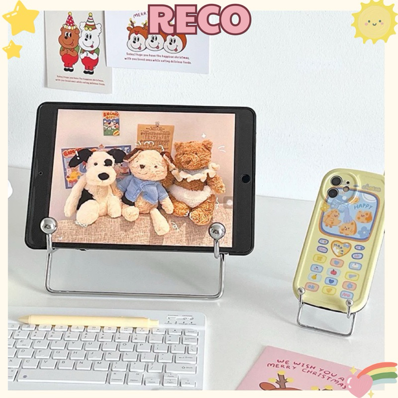 ที่วางโทรศัพท์ Ipad โลหะตั้งโต๊ะพื้นฐานตกแต่ง RECO Study Desk Decor
