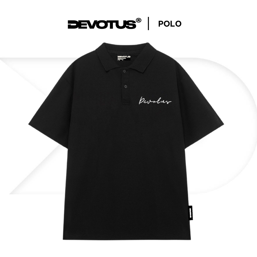 [ OUTLET ] เสื้อโปโล Oversize แบรนด์ท้องถิ่น Unisex Devotus Premium 100% Cotton - ปักโลโก้