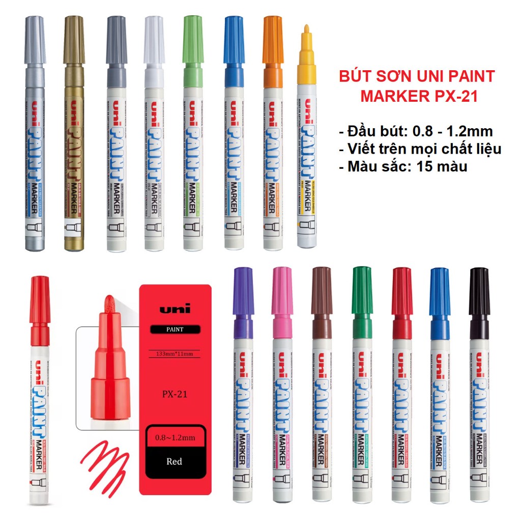 [GENUINE] Uni Paint Marker PX-21 ปากกาสี 0.8 - 1.2mm