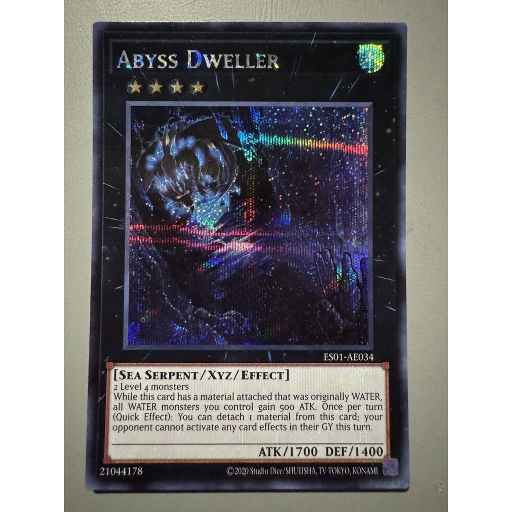การ์ด Yugioh Abyss Dweller ที่หายากมาก - ฟรีฝาครอบการ์ด xyz