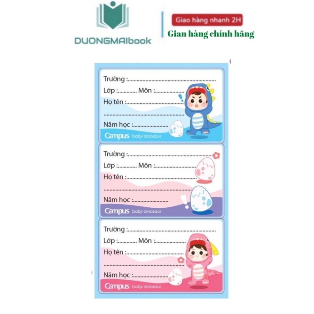 Campus Baby dinosaur ป้ายโน้ตบุ๊ก NT - ZO212 (12 ป้าย/ถุง)