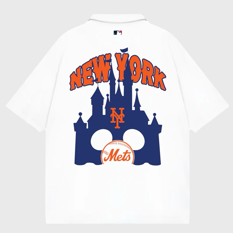 Mlb New York Mets x เสื้อโปโล Disney Mickey