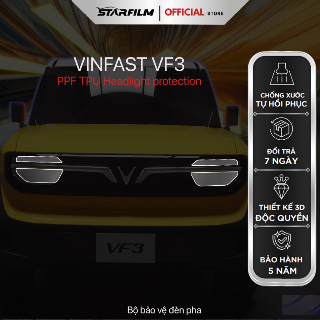 VINFAST VF3 PPF TPU STARFILM ป้องกันไฟหน้า