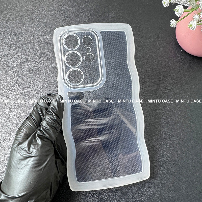 Samsung Galaxy S24Ultra 5G / S24 Ultra 5G / S24ultra เคสแบบนิ่มขอบหยัก