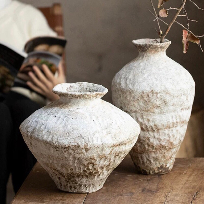 (มีในสต็อก) แจกันเซรามิก JEFFY นําเข้าคลาสสิกคุณภาพสูง / แจกัน JEFFY