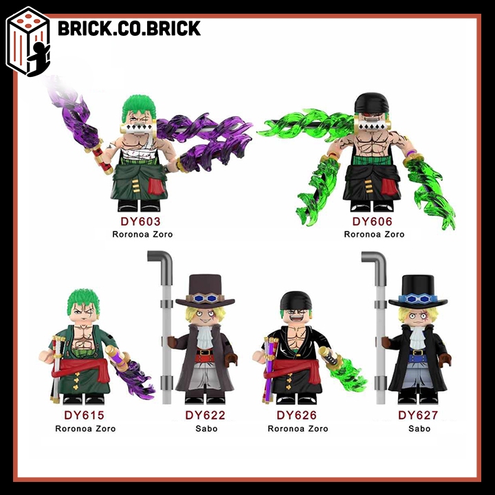 ของเล่นประกอบ Zoro Wano One Piece Zoro Wano Yamato Sabo Wano รุ่น DY603-DY627