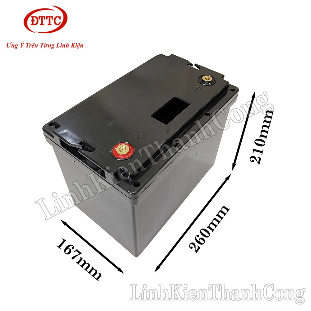 กล่องพลาสติก กล่องพลาสติก แบตเตอรี่ลิเธียม 260x167x210 มม. ใส่ได้ 28 เซลล์ 32140/33138/33140