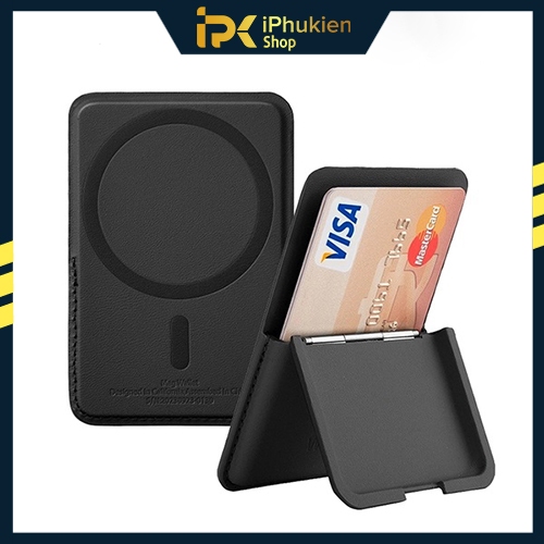 Leather Wallet [2IN1 MAGNETIC] WiWU Mag Wallet สะดวกสําหรับ IP