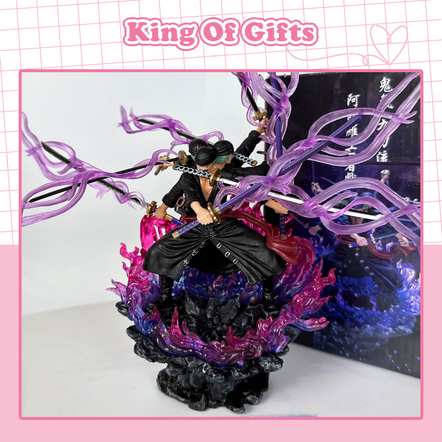 One Piece Zoro Asura Wano อะนิเมะราคาถูกครบกล่องพร้อมกล่องเป็นของขวัญสําหรับเพื่อน QC Store