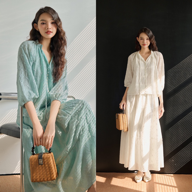 Kane Set เซตเสื้อกระโปรงลายดอกไม้