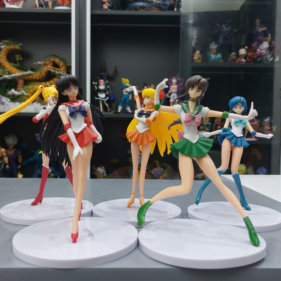 เซเลอร์มูน Usagi Ami Rei Makoto Minako Mamoru Setsuna Michiru Haruka Hotaru 5 รูปรุ่น