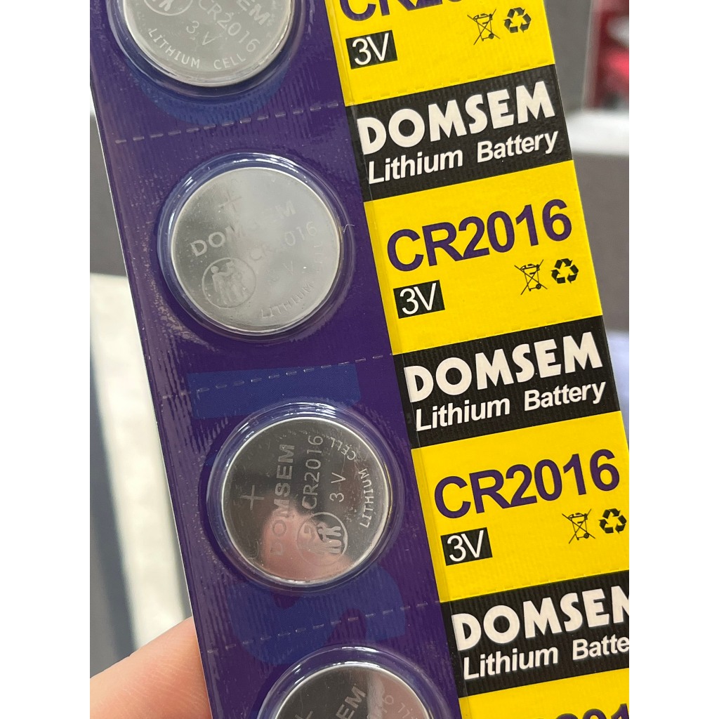 แบตเตอรี่แพ็ค 5 ก้อน CR2016 domsem 2016