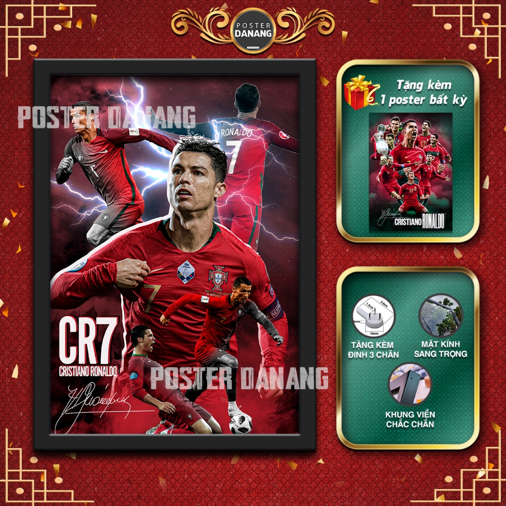 กรอบรูปติดผนัง RONALDO, โปสเตอร์ RONALDO, กรอบรูปตั้งโต๊ะ และ FOOTBALL PLAYER แขวนผนัง, FOOTBALL PLA