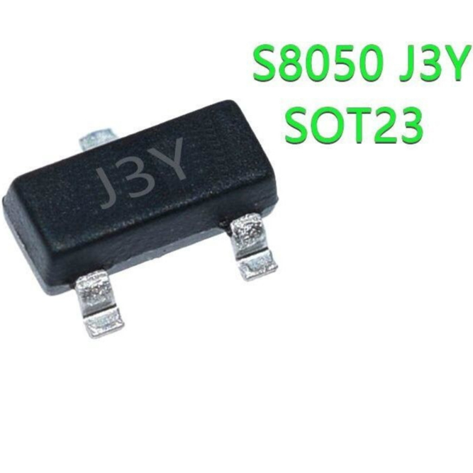ทรานซิสเตอร์ 50 S8050 พร้อมสติกเกอร์ J3Y 0.5A 40V พิน