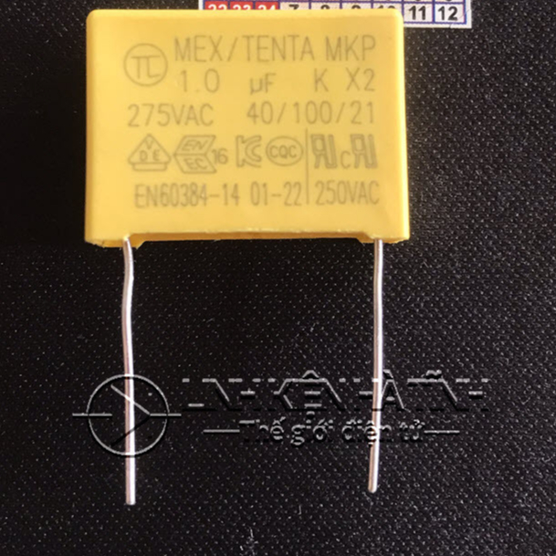 ถุง 10 ตัวเก็บประจุ 275V 1.0UF X2 ตัวเก็บประจุกรอง AC 275V 1uF 275VAC