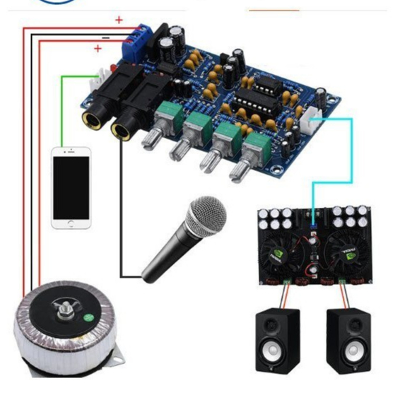 วงจรเครื่องกําเนิดไฟฟ้าถอยหลัง PT2399 2399 วงจรคาราโอเกะเสียงสะท้อน