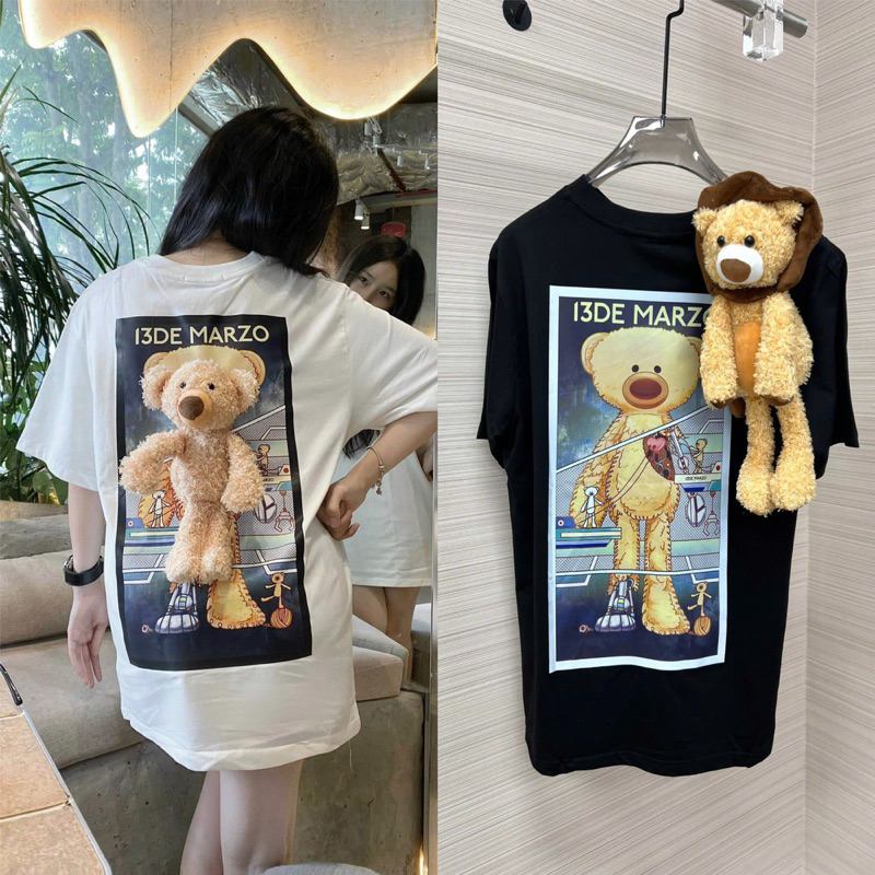⚡️[คุณภาพสูง] เสื้อยืดจับจีบ 13De Marzo 3 Bear
