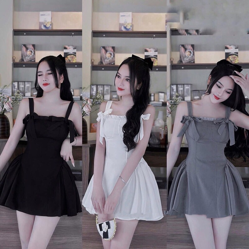ชุดเดรสดีไซน์ผูกโบว์ PC GEN K5685-Carotshop
