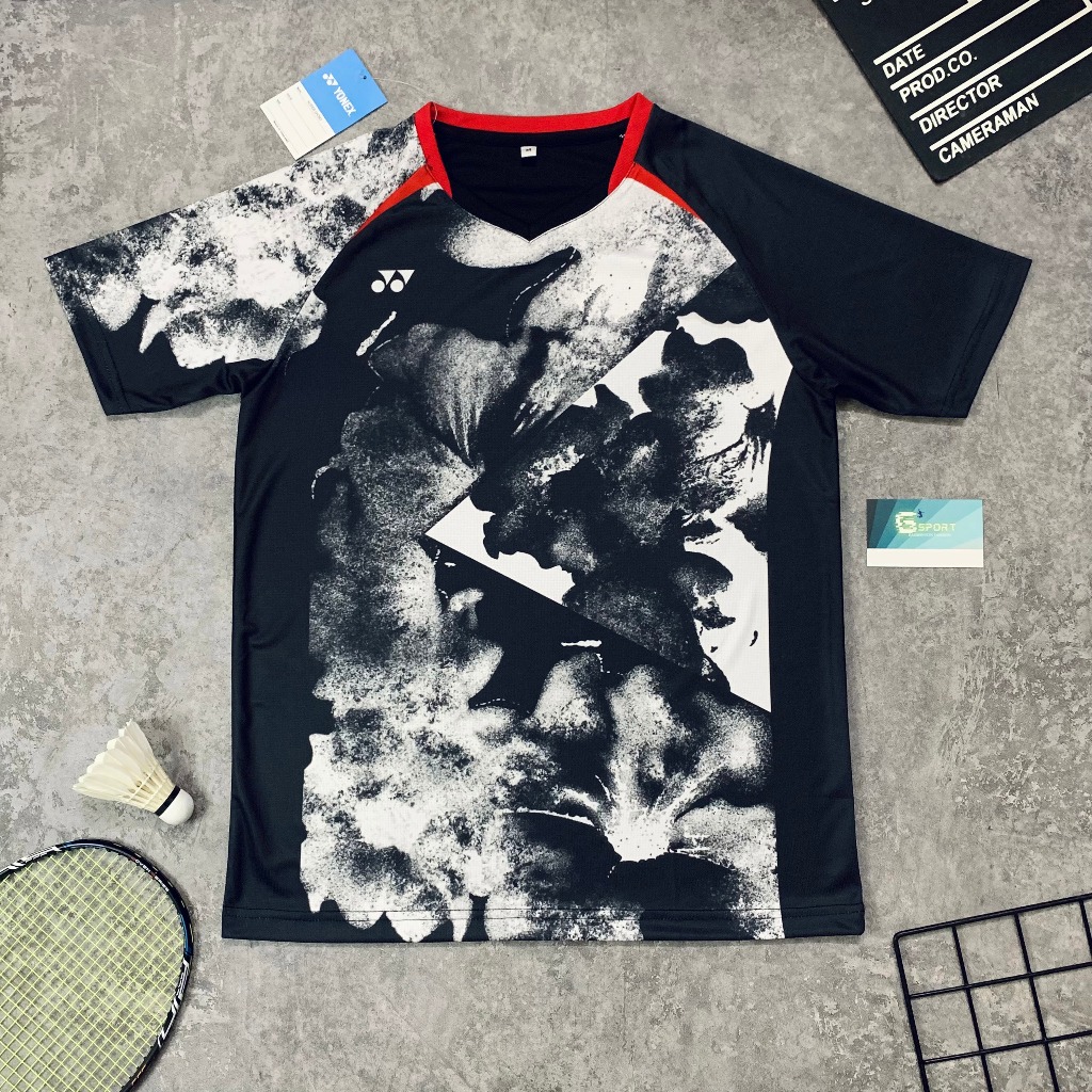 Yonex BLACK KOREAN TEAM 2023 BADMINTON JERSEY - รุ่นสุดฮอต ผ้าแท้ ใช้ในการแข่งขัน