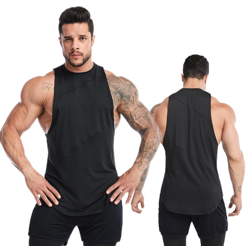 SHARK Mens Gym Tanktops – 6 ชิ้น – แบบหางกุ้ง – แข็งแรง – แฟลตเตอร์อย่างมาก