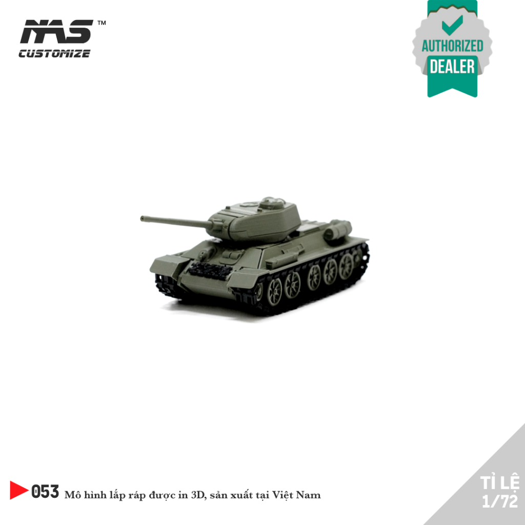 [NAS] โมเดลประกอบถังรัสเซีย T-34-85 1/72 Pro โมเดลทหารถังรัสเซีย T34 85 สเกล 1/72