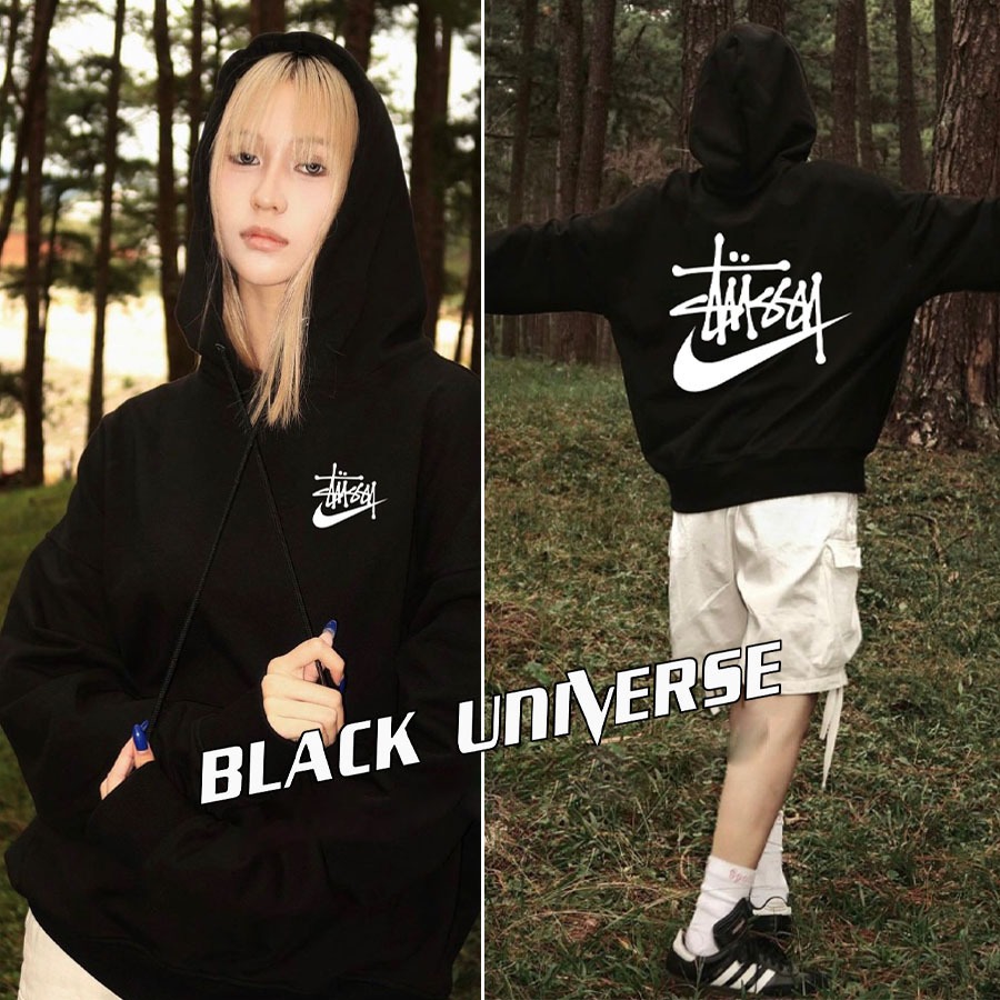 Stussy COLAB Nile HOODIE ทําจากผ้าฝ้าย 100% คุณภาพสูง