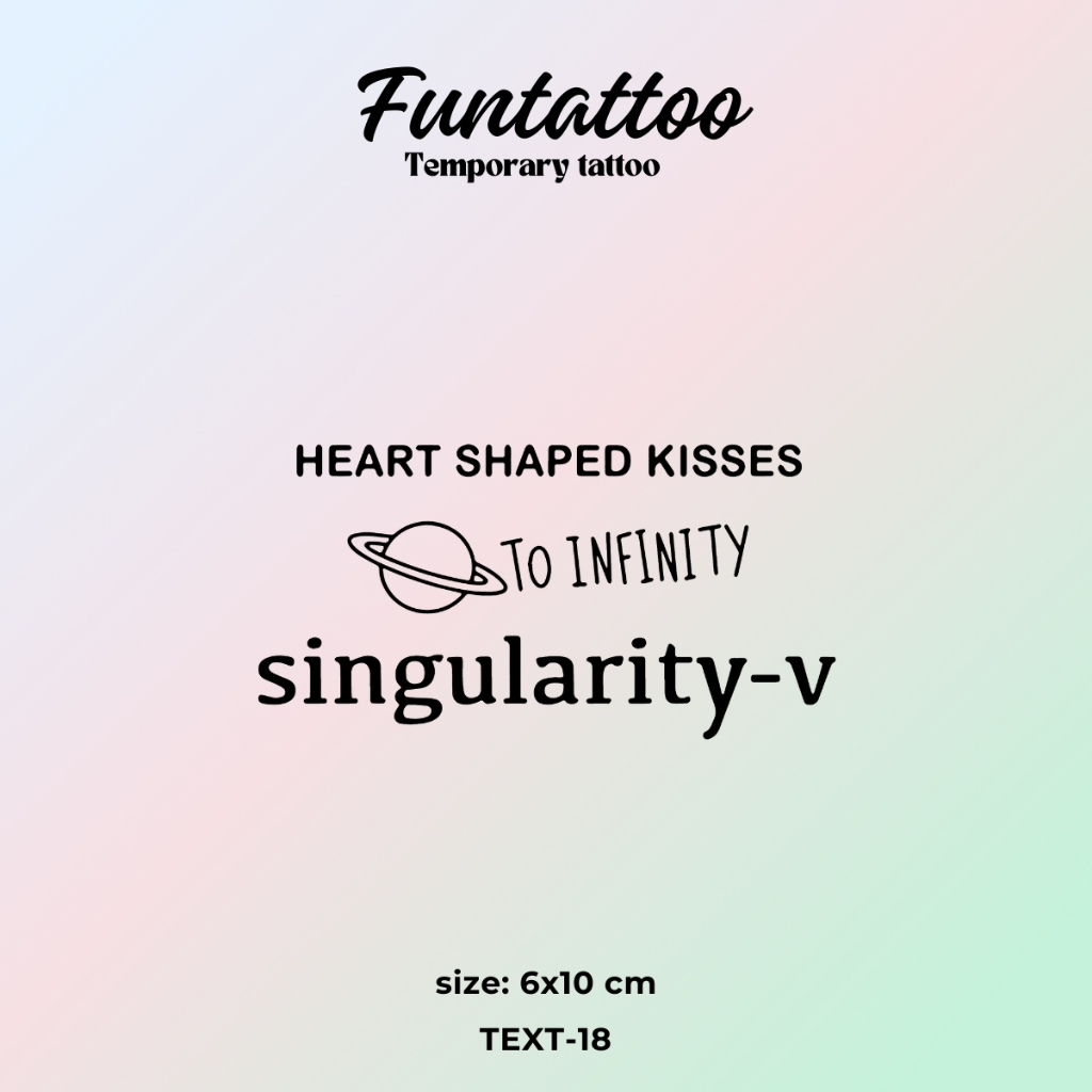 FANTATTOO 15 วัน Meaningful English Word รอยสักชั่วคราวกันน้ํา Anti-Rubling [V-9-8] TEXT018