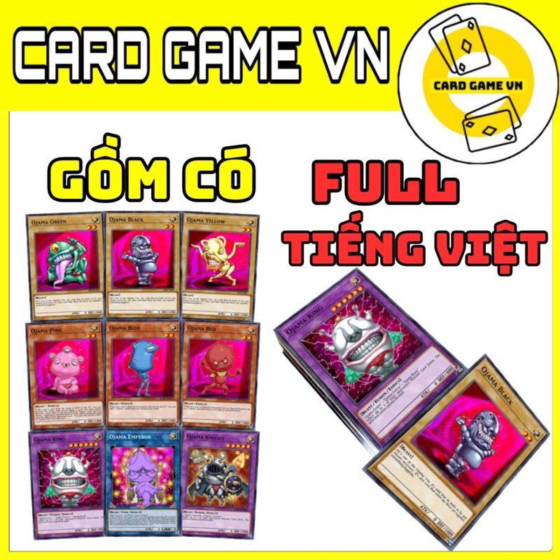 [PRINT ARTICLE] การ์ด YuGiOh เวียดนาม/อังกฤษ - ชุดการ์ด Ojama Deck 45 ใบ - การ์ดเกมเวียดนาม