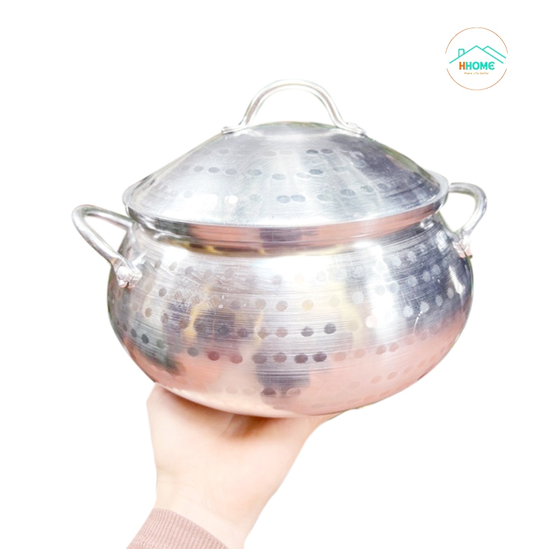 หม้อไฟปูอลูมิเนียม หม้อไฟอลูมิเนียมคุณภาพสูง 16ซม. 18ซม. 20ซม. 22ซม. 24ซม
