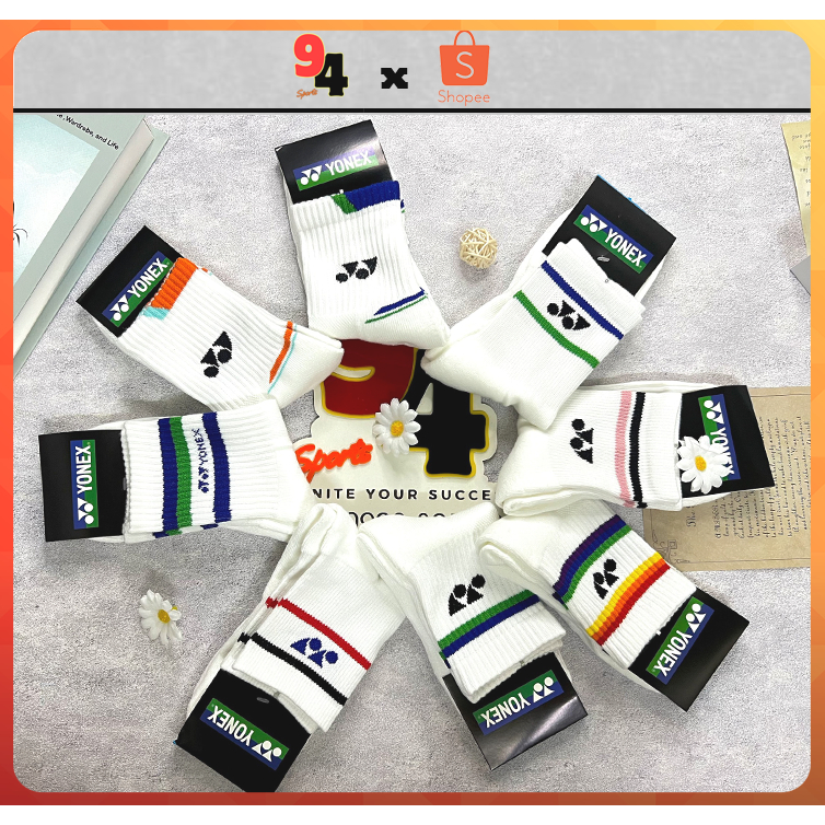Combo 3 ถุงเท้าแบดมินตัน YONEX ถุงเท้าแบดมินตัน Li-Ning หนาและสะดวกสบาย พร้อมซับเท้า fuzzy_SHOPTHETHAO94_