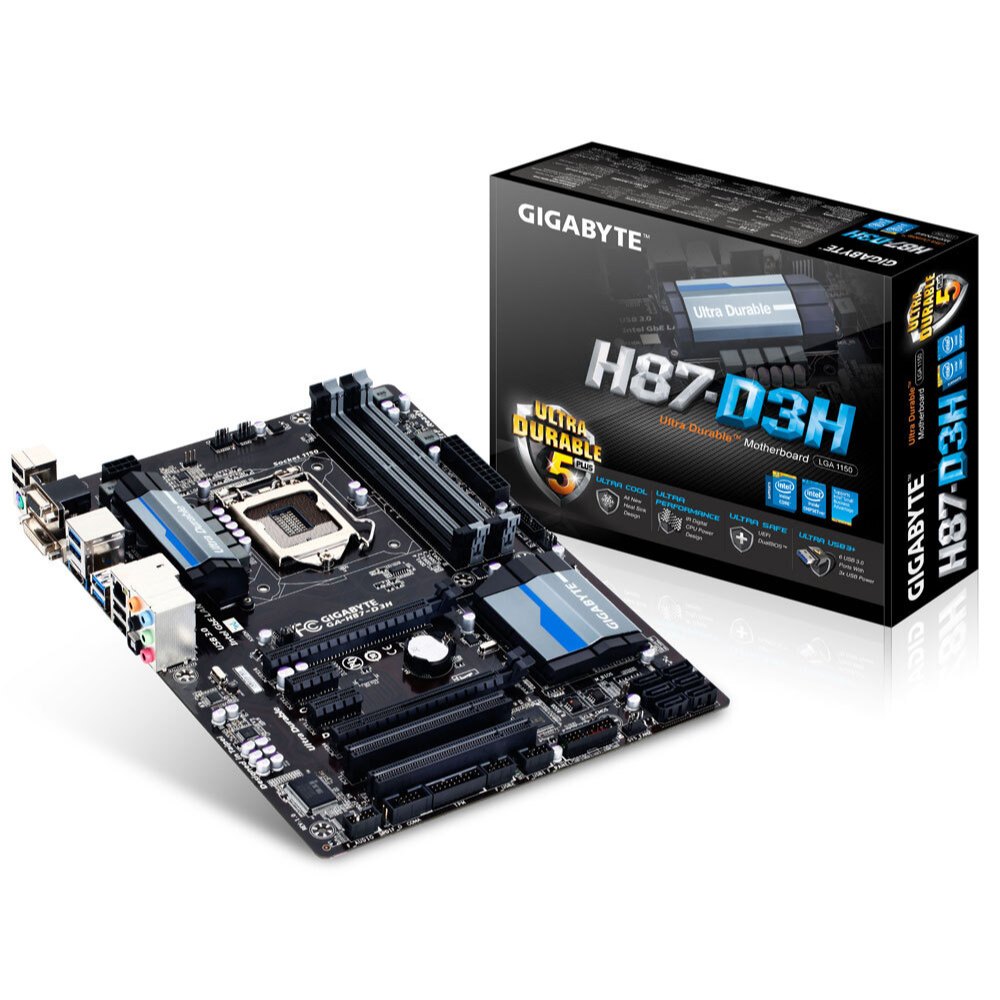 หลักซ็อกเก็ต Gigabyte H87 D3H 1150 ยังใหม่