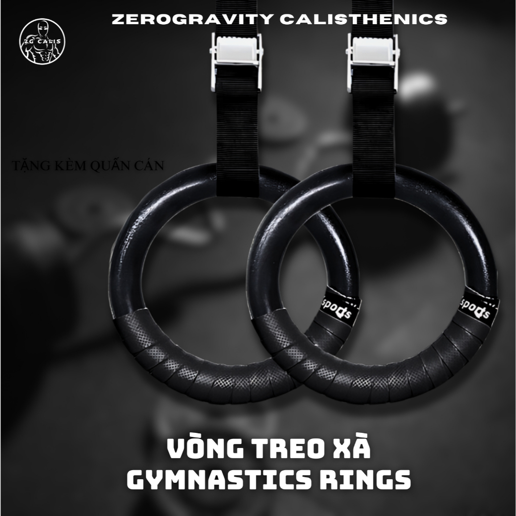 ชุดแหวนยิมนาสติก 2 ชิ้นรองรับ Dip Skill พร้อม Calisthenics Single Gym Bars คุณภาพสูง ABS - ZG CALIS