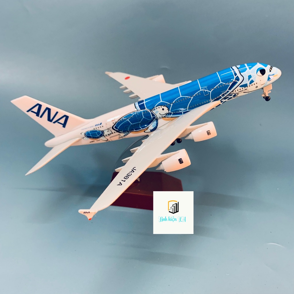 ANA AIRWAYS (ออล NIPPON AIRWAYS) A380 FLYNING HOU POWDER COATED, มาตราโลหะผสม (SEA BLUE)