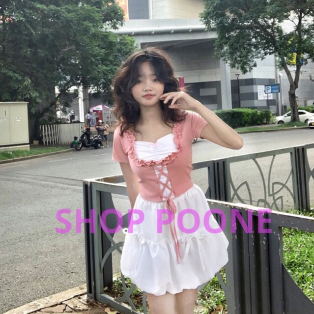 COQUETTE LADY STYLE DRESS WITH STRAPS - และกระโปรงผูกโบว์ 🎀 ซื้อ 2 แถมสร้อยคอคุณภาพสูงฟรี