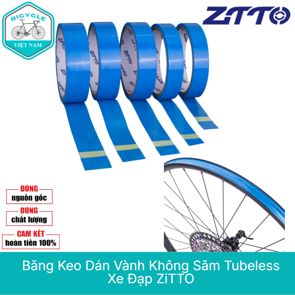 ZiTTO เทปกาวขอบยางจักรยานแบบไม่มียาง – ยาว 10 ม. วัสดุคุณภาพสูง