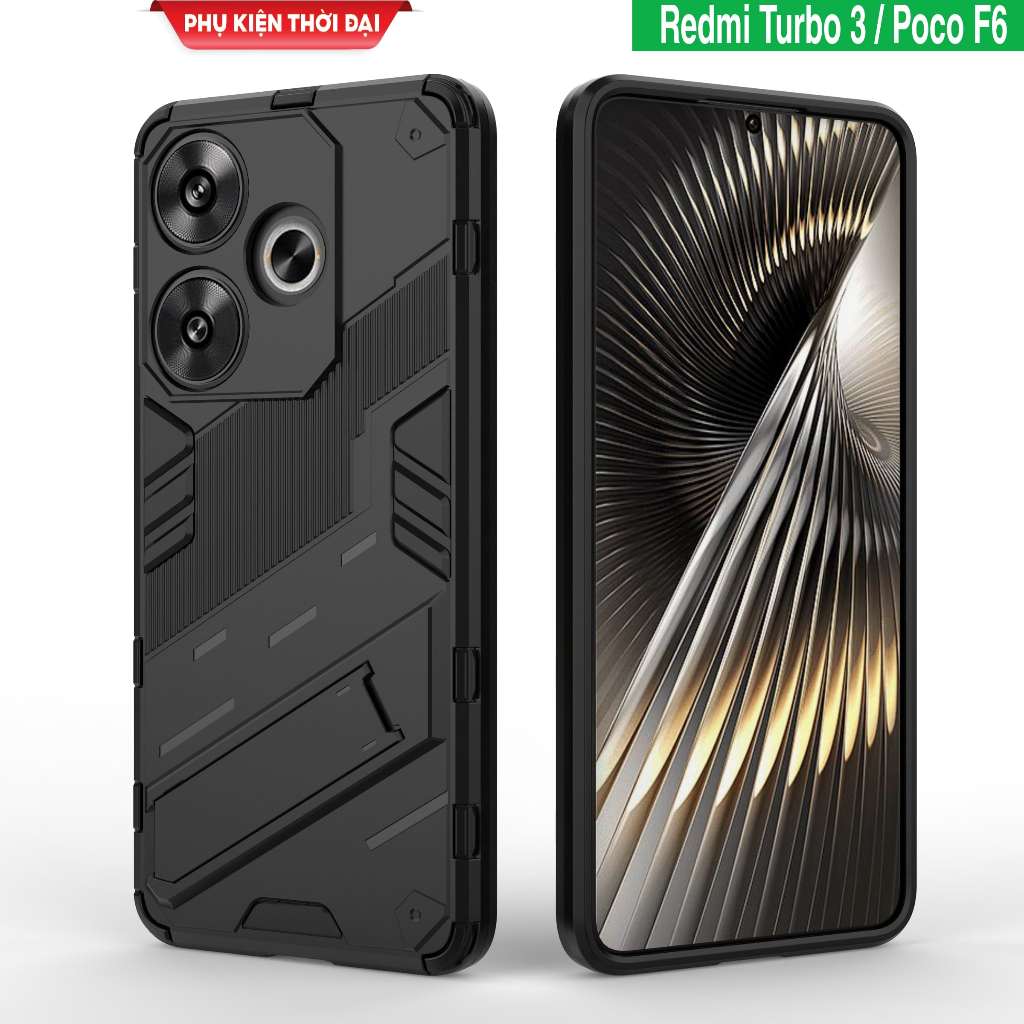 Redmi Turbo 4 Pro / Turbo 3 / Turbo 4 / Poco F6 / X7 Pro / F7 iron man ver 2 เคสกันกระแทกพร้อมขาตั้ง